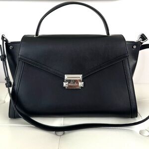 Michael Kors Whitney Large Top-Handle Leather Satchel